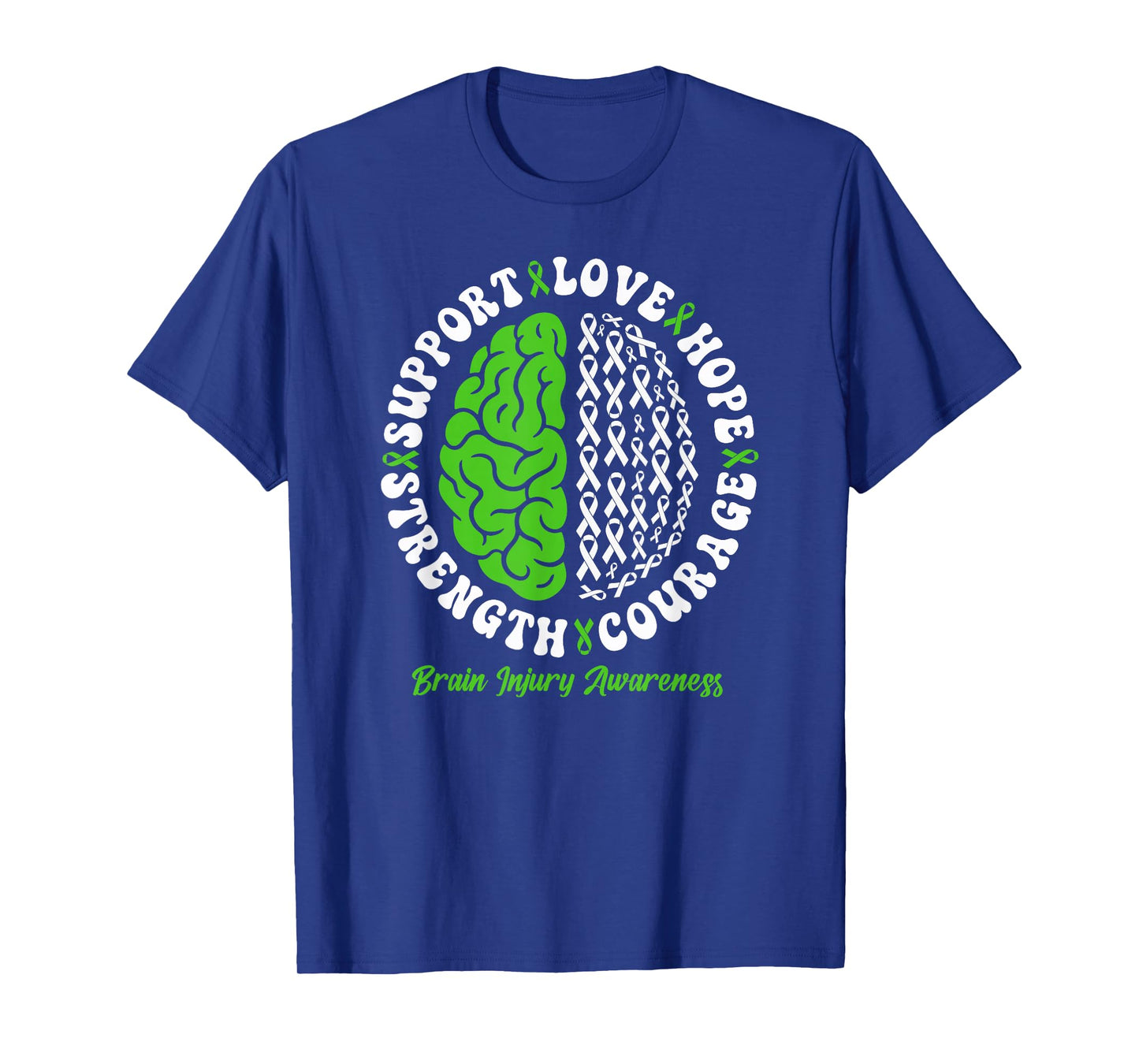 Brain Injury Awareness Month Mental Health Awareness Ribbon T-Shirt