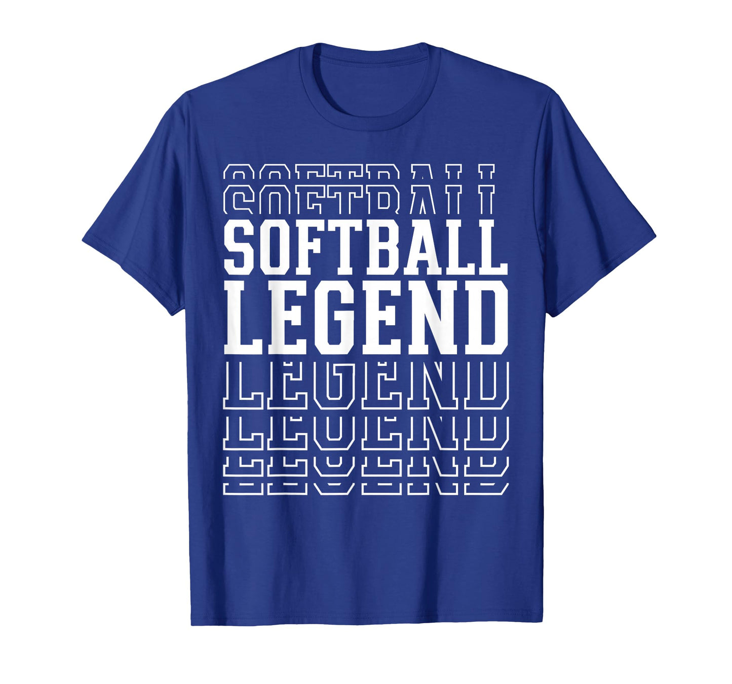 Softball Legend Funny Layered Text Team Player Coach T-Shirt