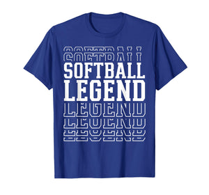 Softball Legend Funny Layered Text Team Player Coach T-Shirt