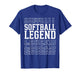 Softball Legend Funny Layered Text Team Player Coach T-Shirt