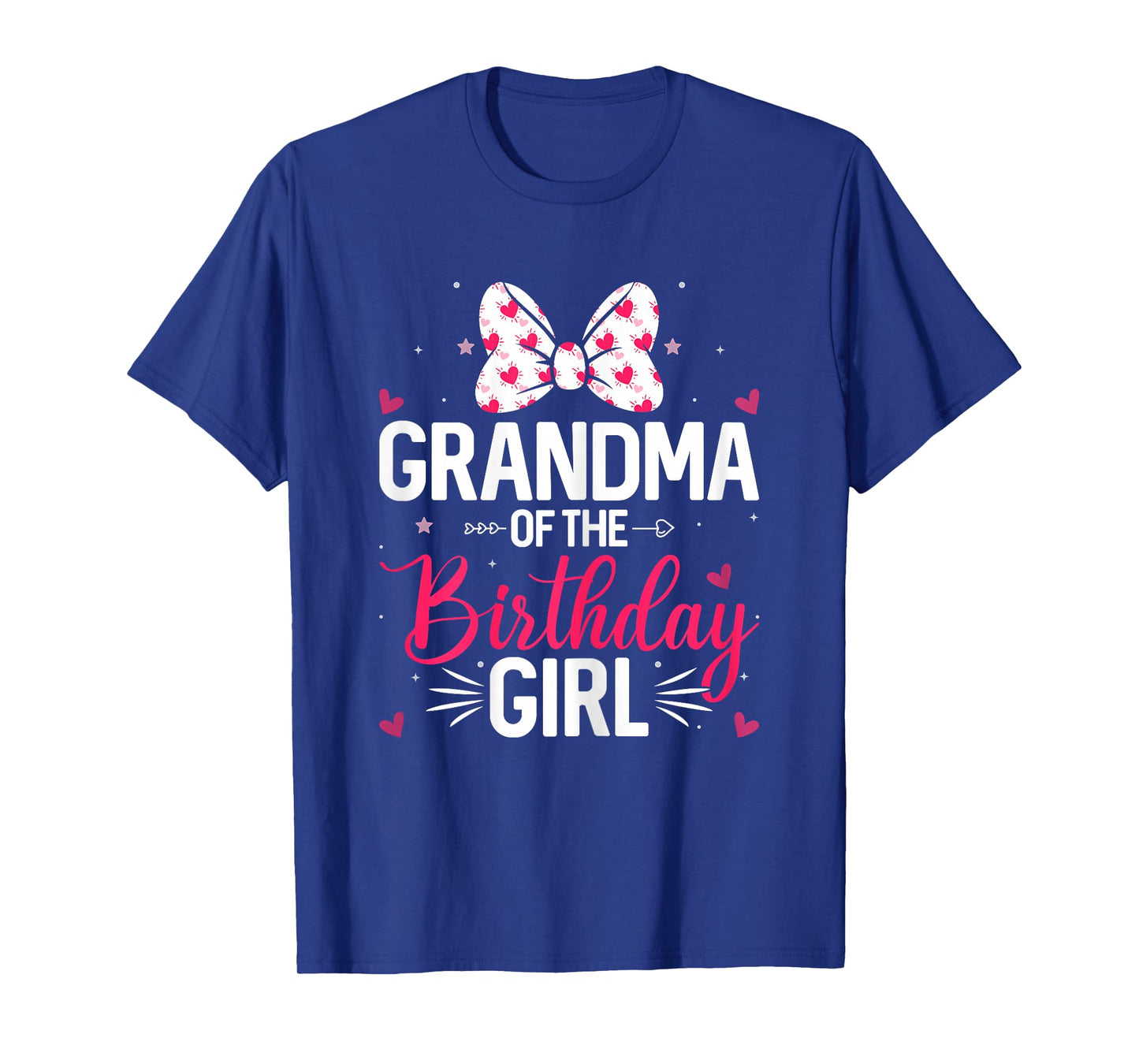 Cute Pink Bow Grandma of The Birthday Girl T-Shirt