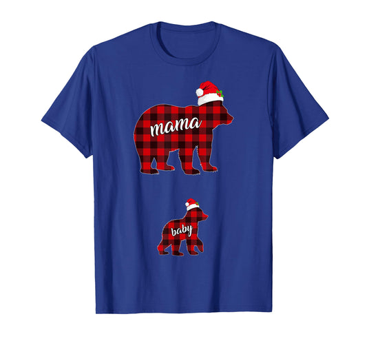 Pregnant Women Mom Mama Bear Pregnancy Christmas Pajamas T-Shirt