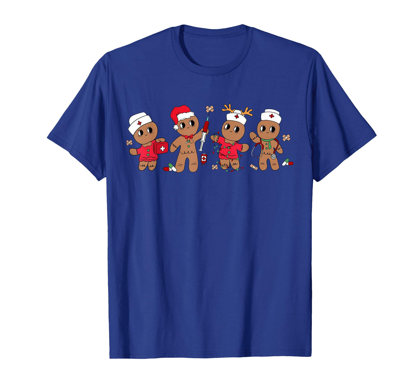 Nurse Cute Gingerbread Christmas Xmas Holiday Nurses Pajamas T-Shirt