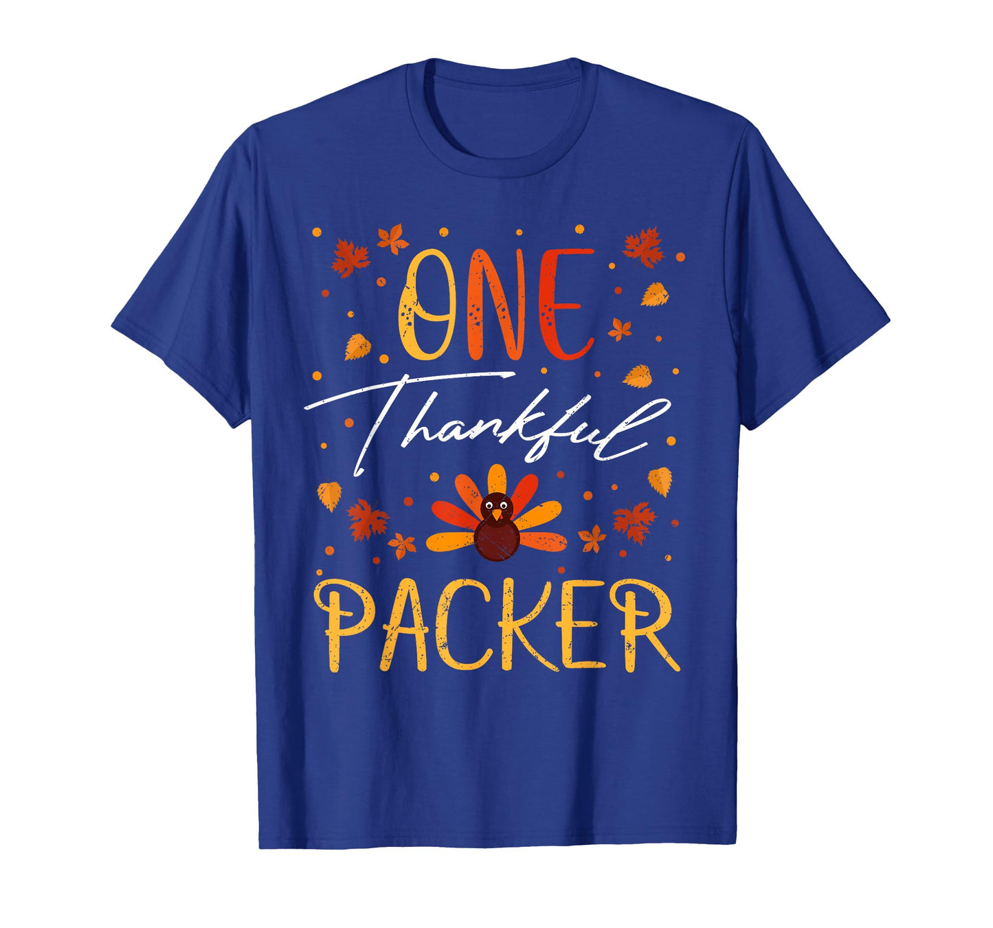 One Thankful Packer Thanksgiving Fall Vintage T-Shirt