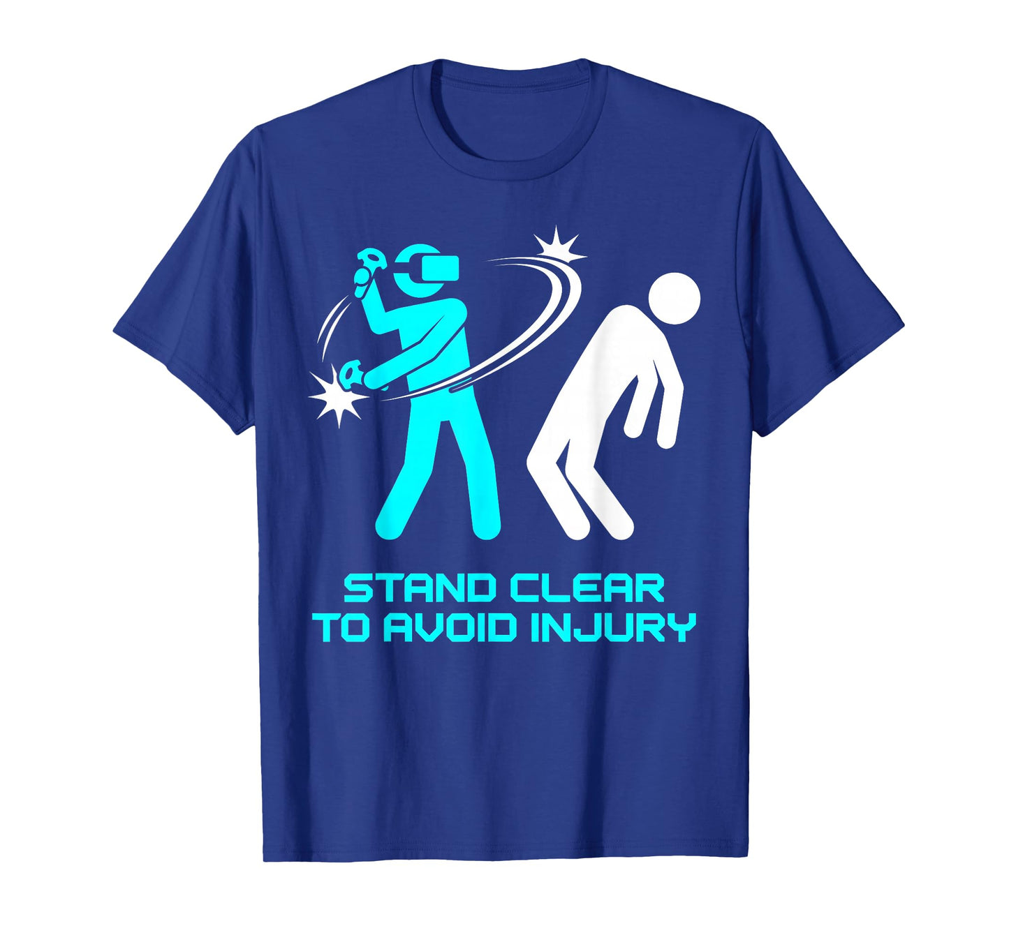 Funny Virtual Reality VR Stay Clear to Avoid Injury Gamer T-Shirt