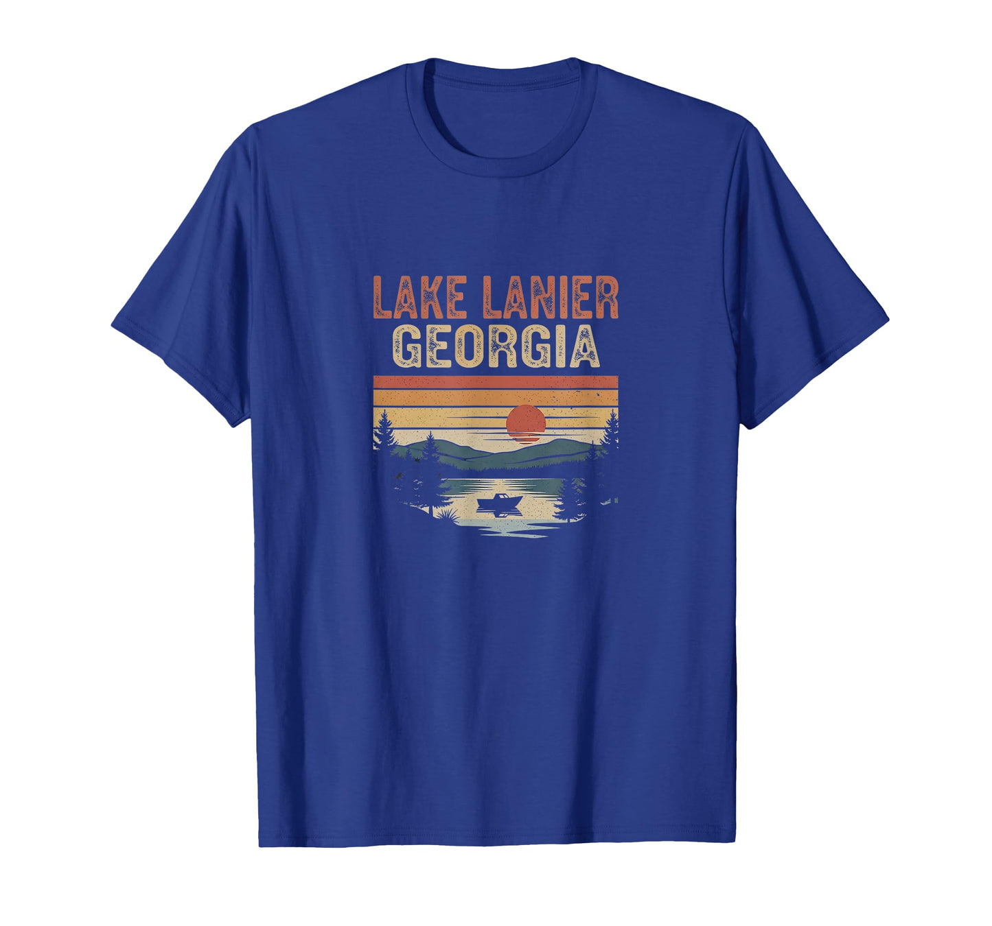 Retro Lake Lanier Georgia Art Design T-Shirt
