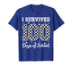 I Survived 100 Day of Me Checkerboard Boy Teacher T-Shirt