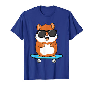 Funny Cool Hamster Skateboard Boys Kids T-Shirt
