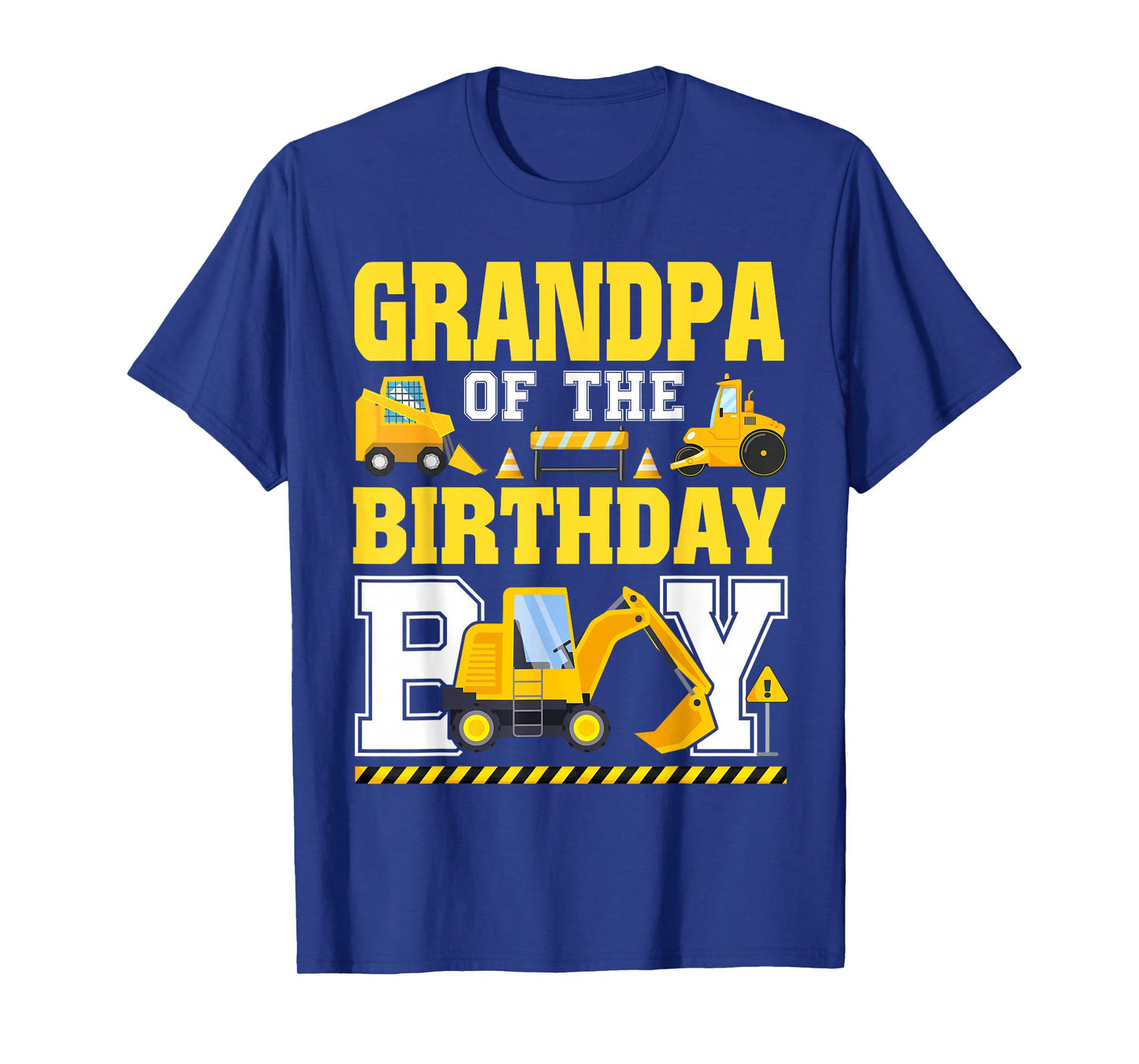 Grandpa of The Birthday Boy Excavator Construction Truck T-Shirt