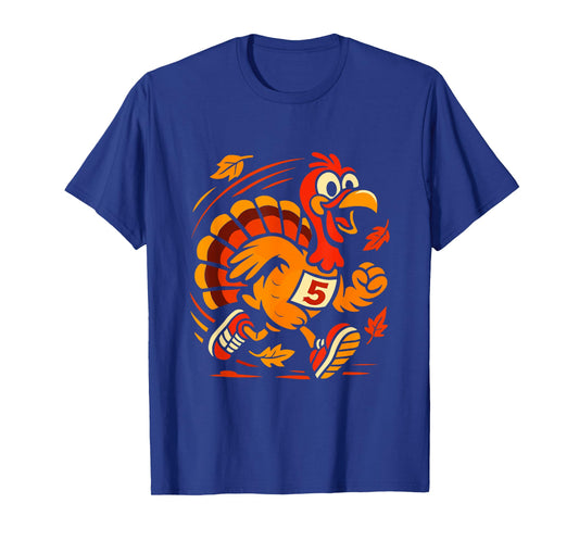 Funny Turkey Runner Thanksgiving Day 5K Fall Race Humor T-Shirt
