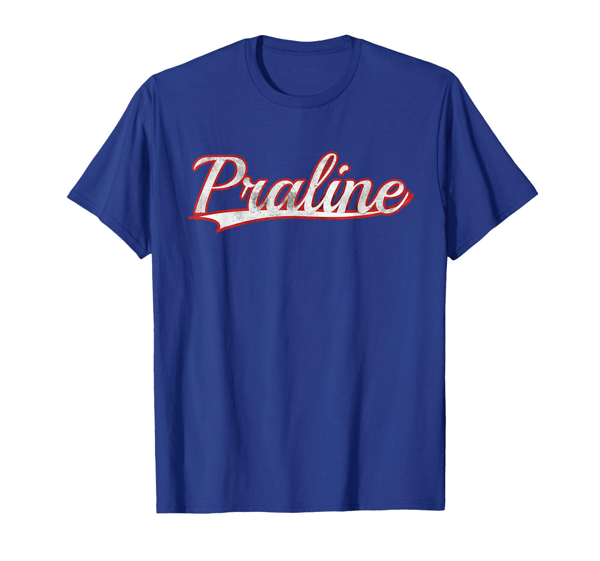 Praline Candy Dessert Vintage Varsity Distressed T-Shirt