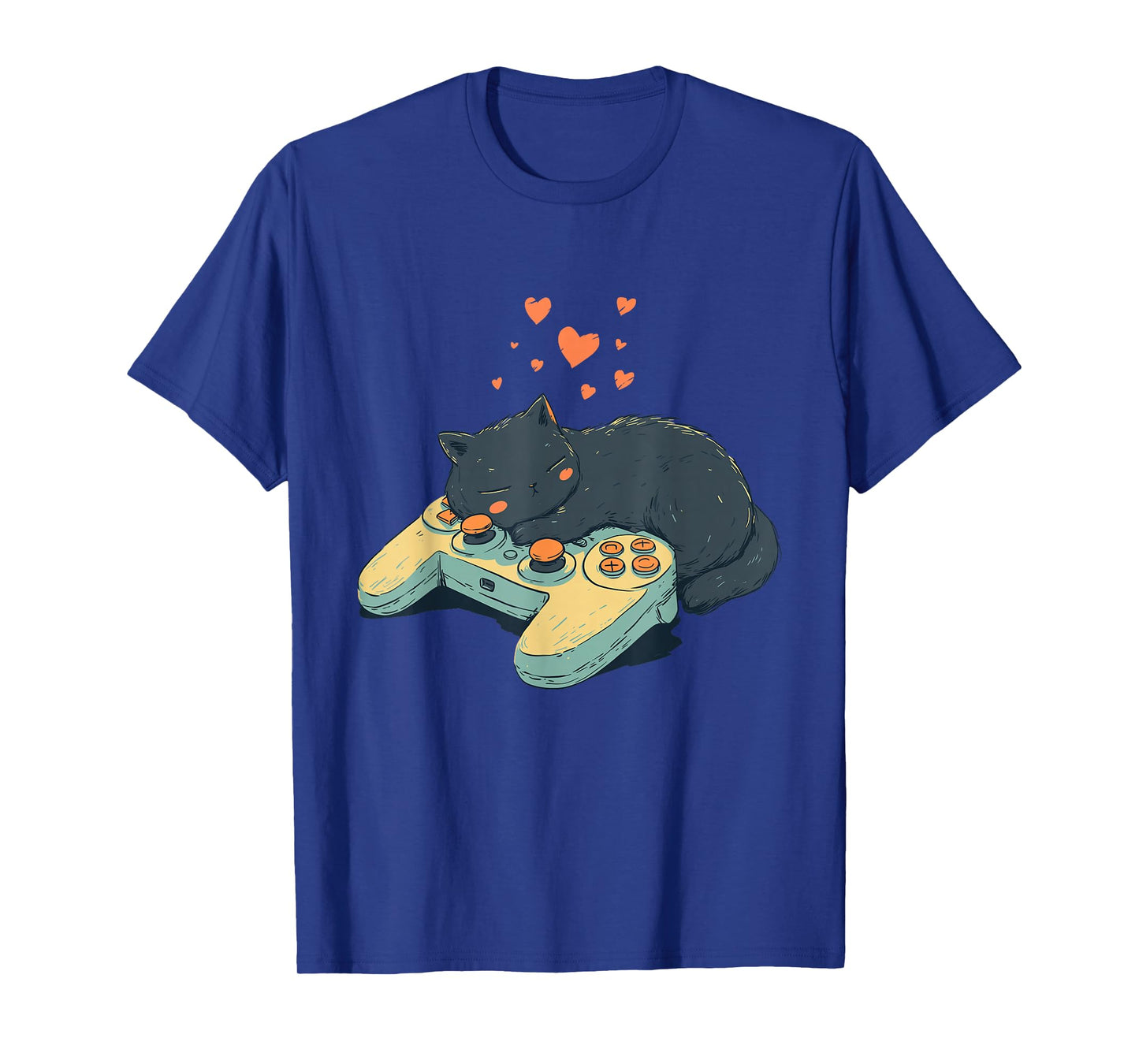 Gamer Cat Graphic – Funny Sleeping Kitty Controller Cat T-Shirt