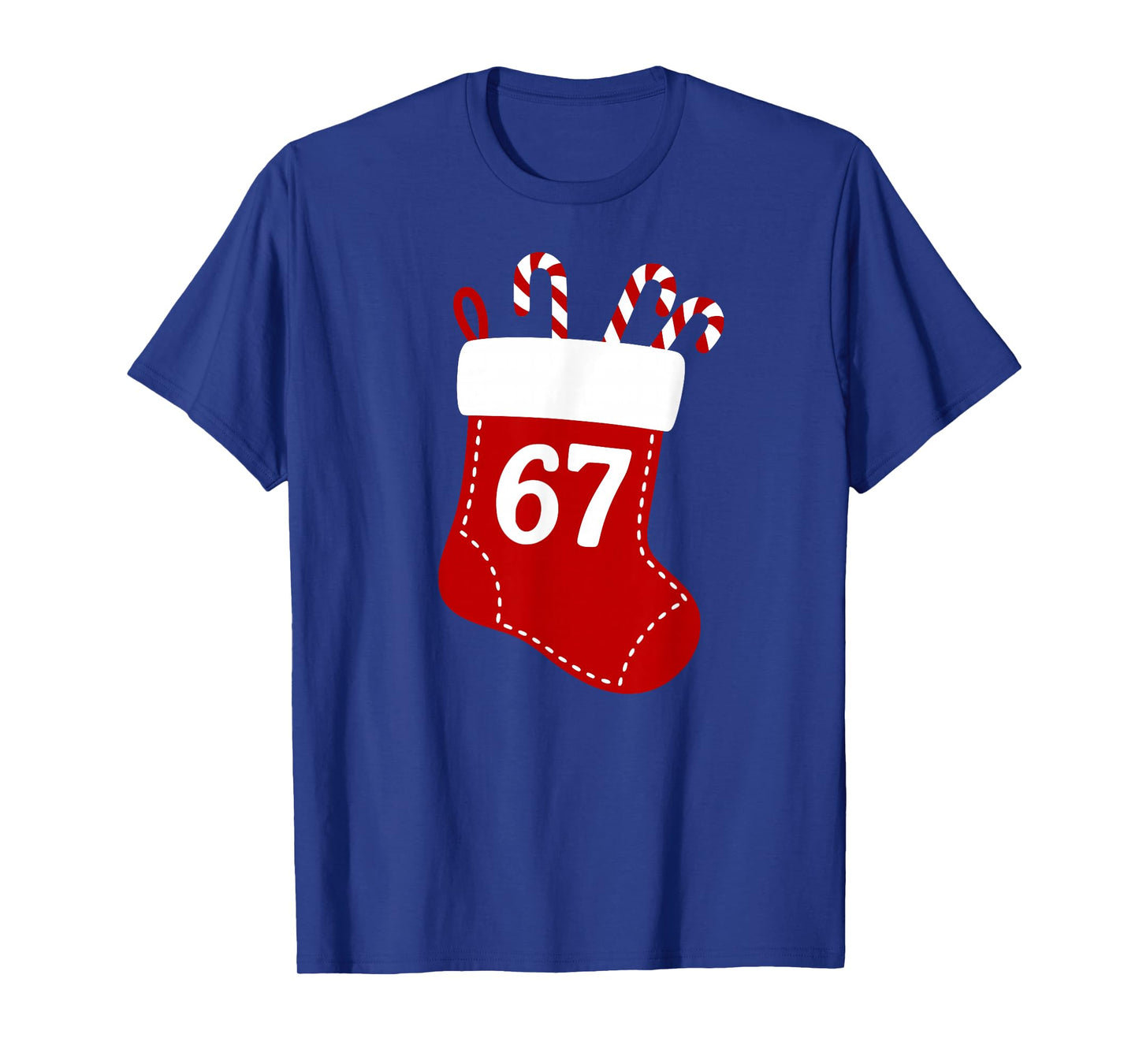 Six Seven Kids 67 Boys Girls 6 7 Christmas Stocking Xmas Tee T-Shirt