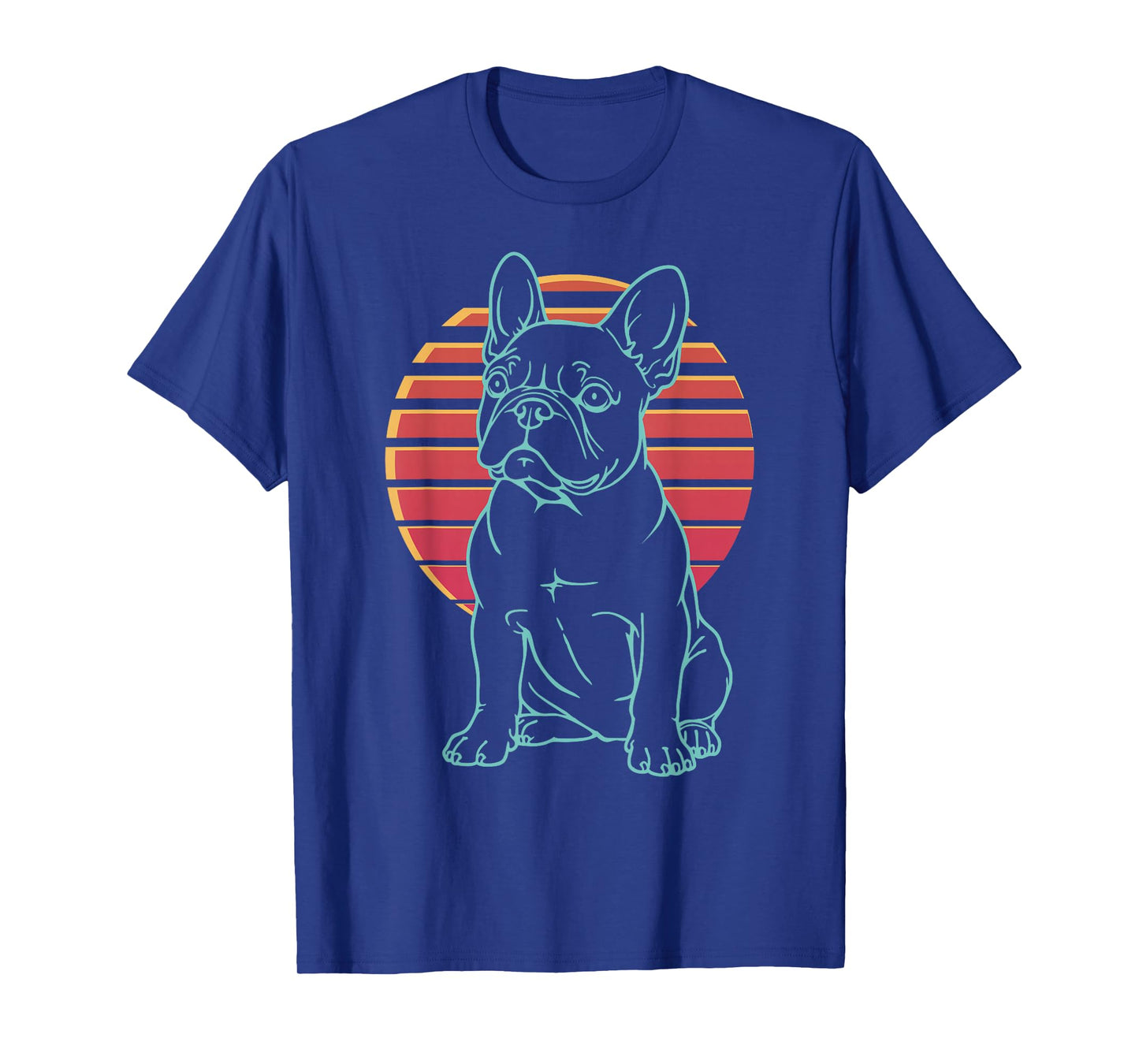 French Bulldog Lover Frenchie Dog Retro Synthwave 80s T-Shirt