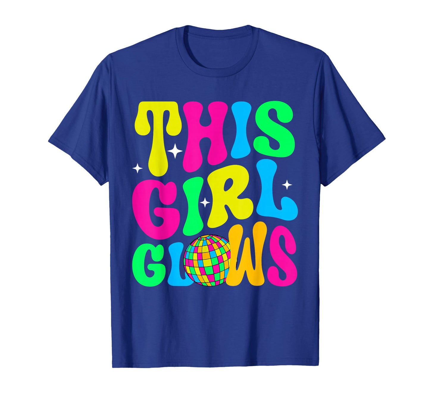 Women Girls This Girl Glows Groovy T-Shirt