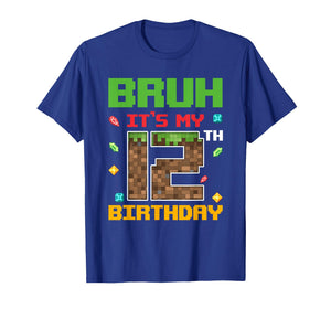 It's My 12th Birthday Boy 12 Years Old Pixel Gamer T-Shirt