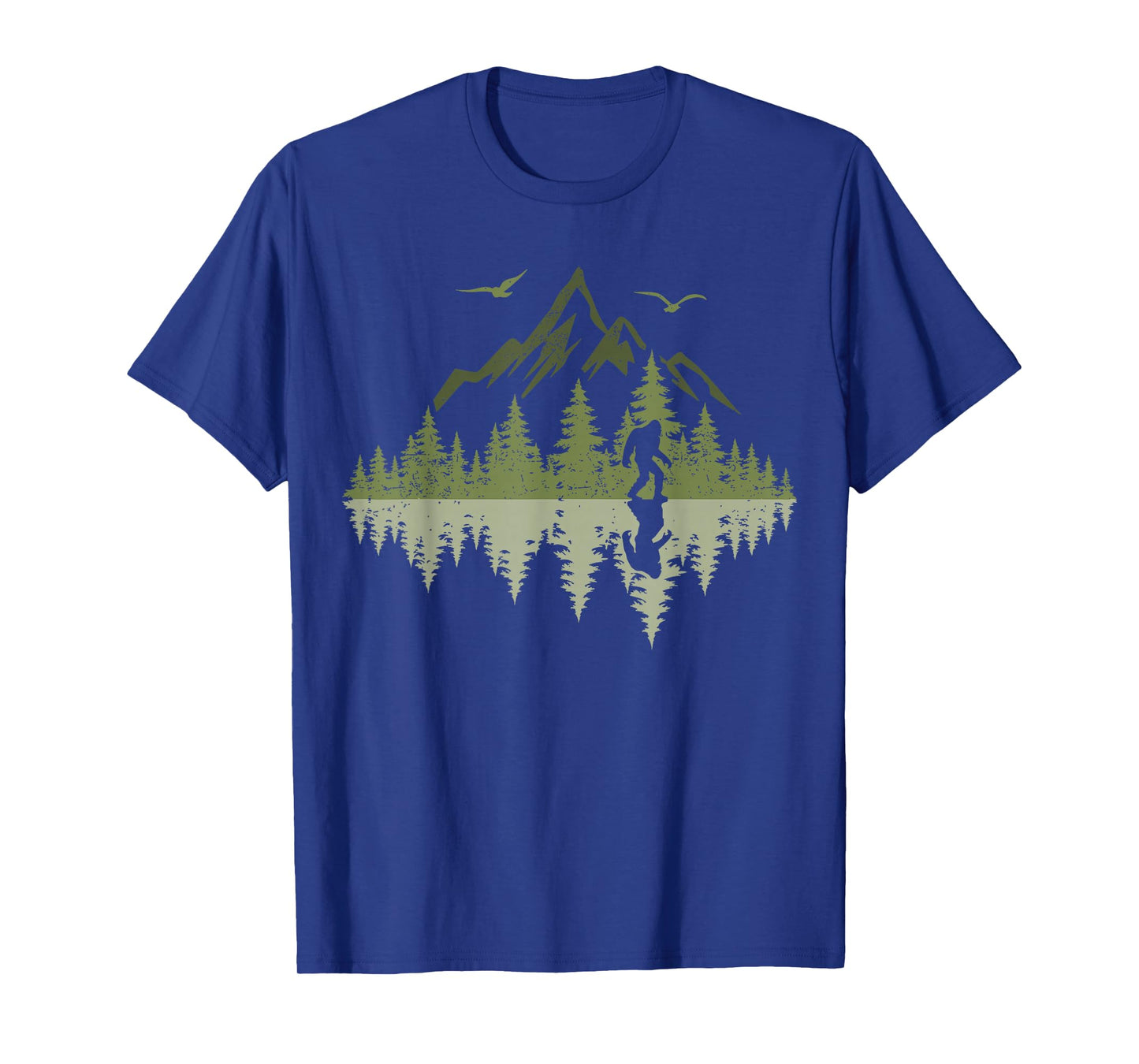 Bigfoot Walking Forest Sasquatch Woods Parks Men Women T-Shirt