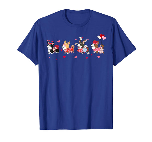 Valentine Welsh Corgi Heart Cute Dog Lover T-Shirt