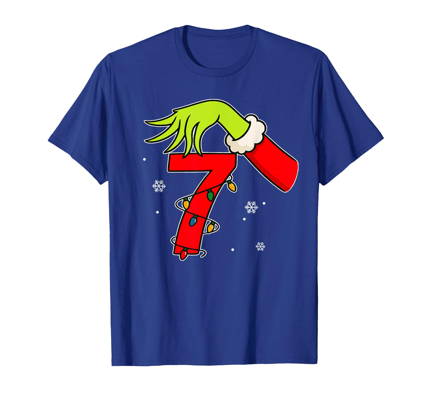 Fun Number 7 Christmas 67 Six Seven Meme Xmas Men Women Kids T-Shirt