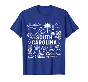 South Carolina USA State Symbols Vintage Souvenir Cute T-Shirt
