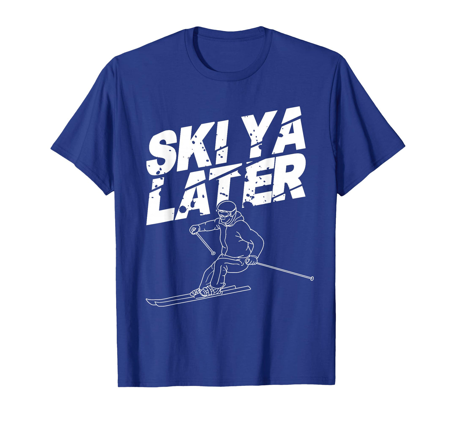 Unique Skiing Art for Men Women Kids Skier Mountain Skiing T-Shirt