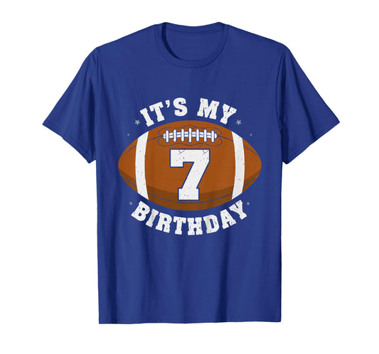 Cool Its My 7th Birthday Football for 7 Years Old Boy T-Shirt