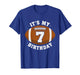 Cool Its My 7th Birthday Football for 7 Years Old Boy T-Shirt