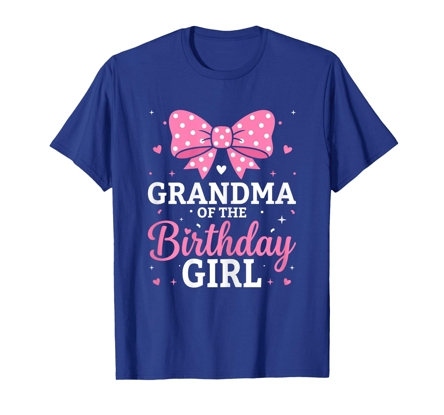 Cute Pink Bow Grandma of The Birthday Girl Grandmother T-Shirt