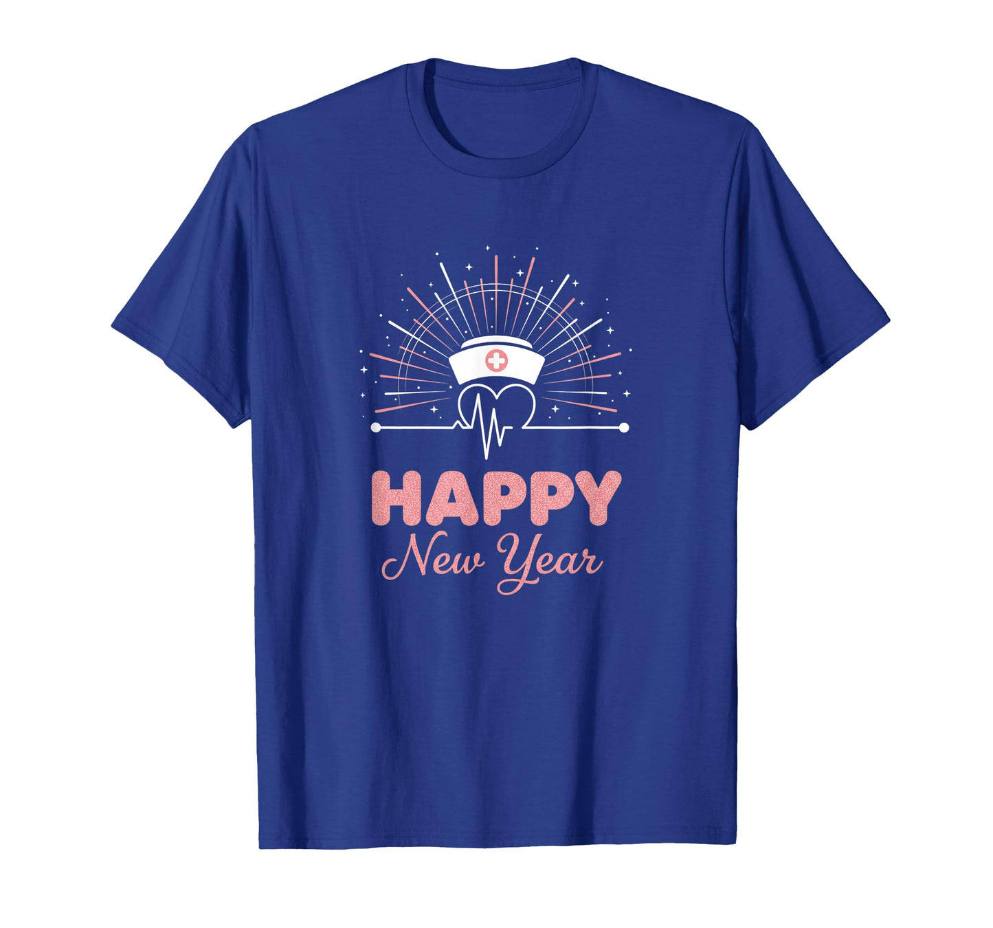 New Year Nurse Heartbeat, Happy New Year NYE Design T-Shirt