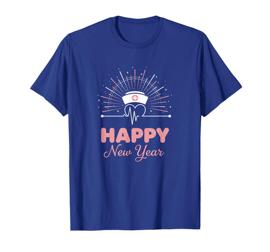New Year Nurse Heartbeat, Happy New Year NYE Design T-Shirt