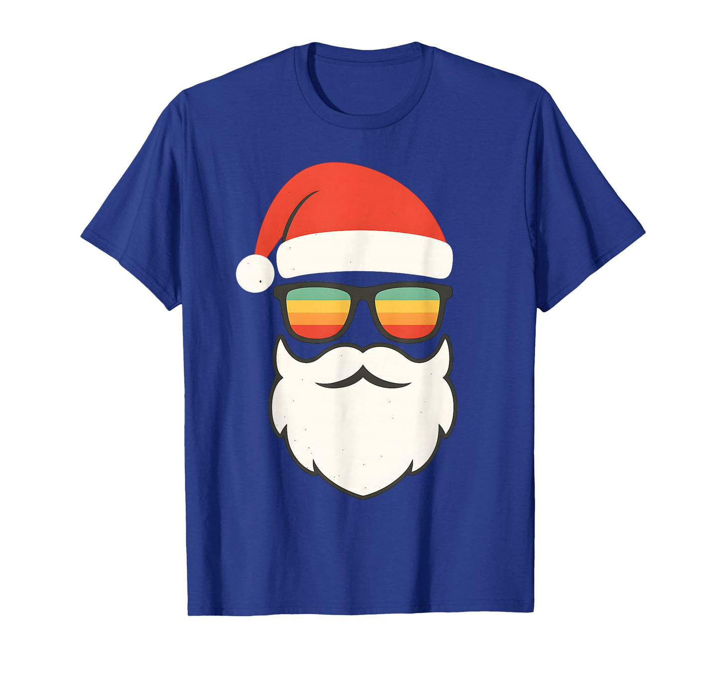 Fun Santa Face with Sunglasses Funny Christmas for Men Boys T-Shirt