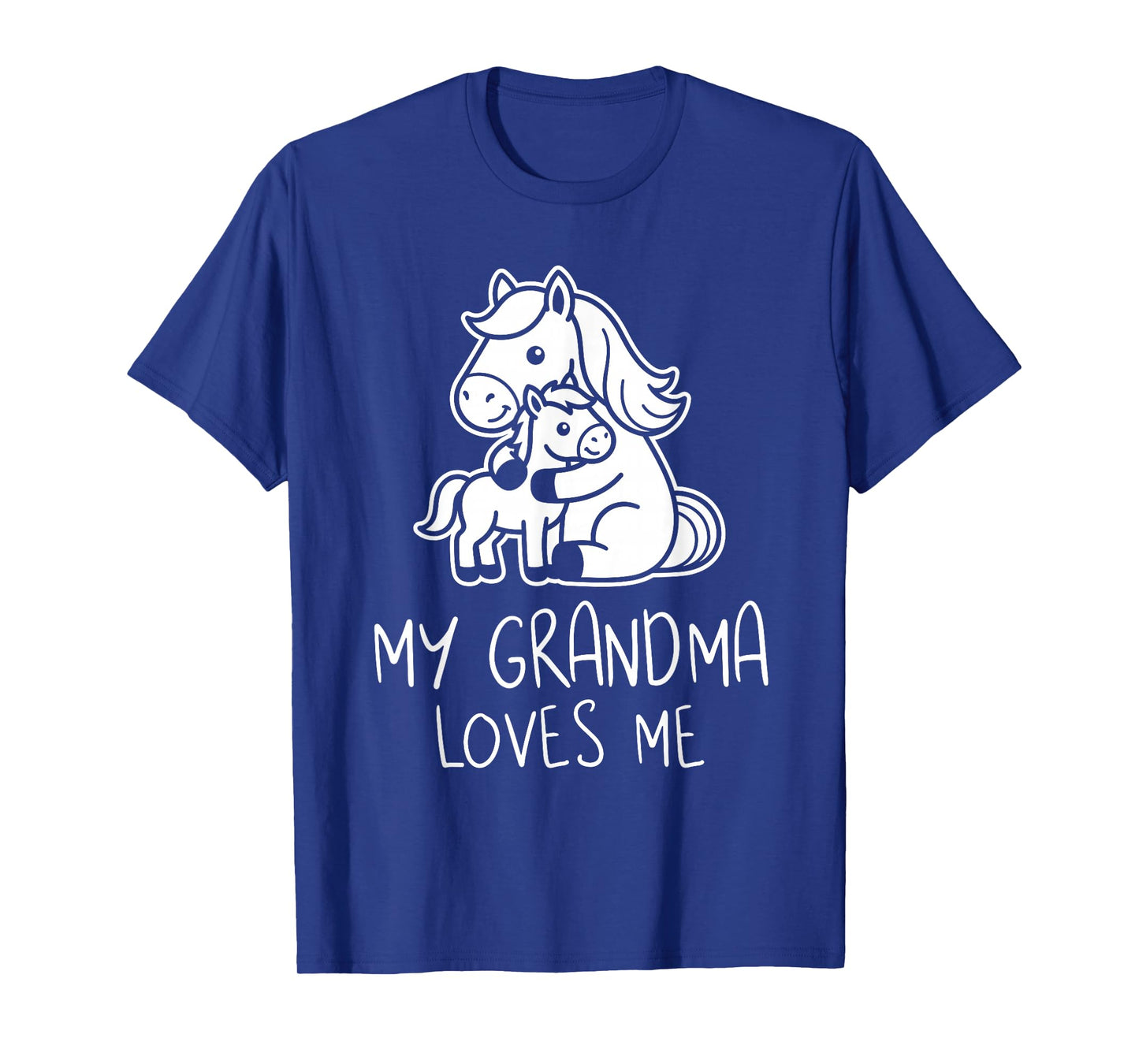 Cute Baby & Grandma My Grandmom Loves Me Horse T-Shirt
