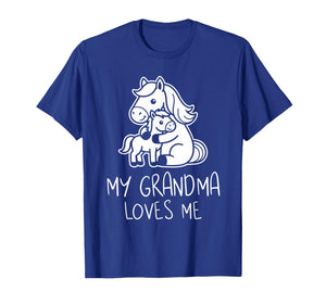 Cute Baby & Grandma My Grandmom Loves Me Horse T-Shirt