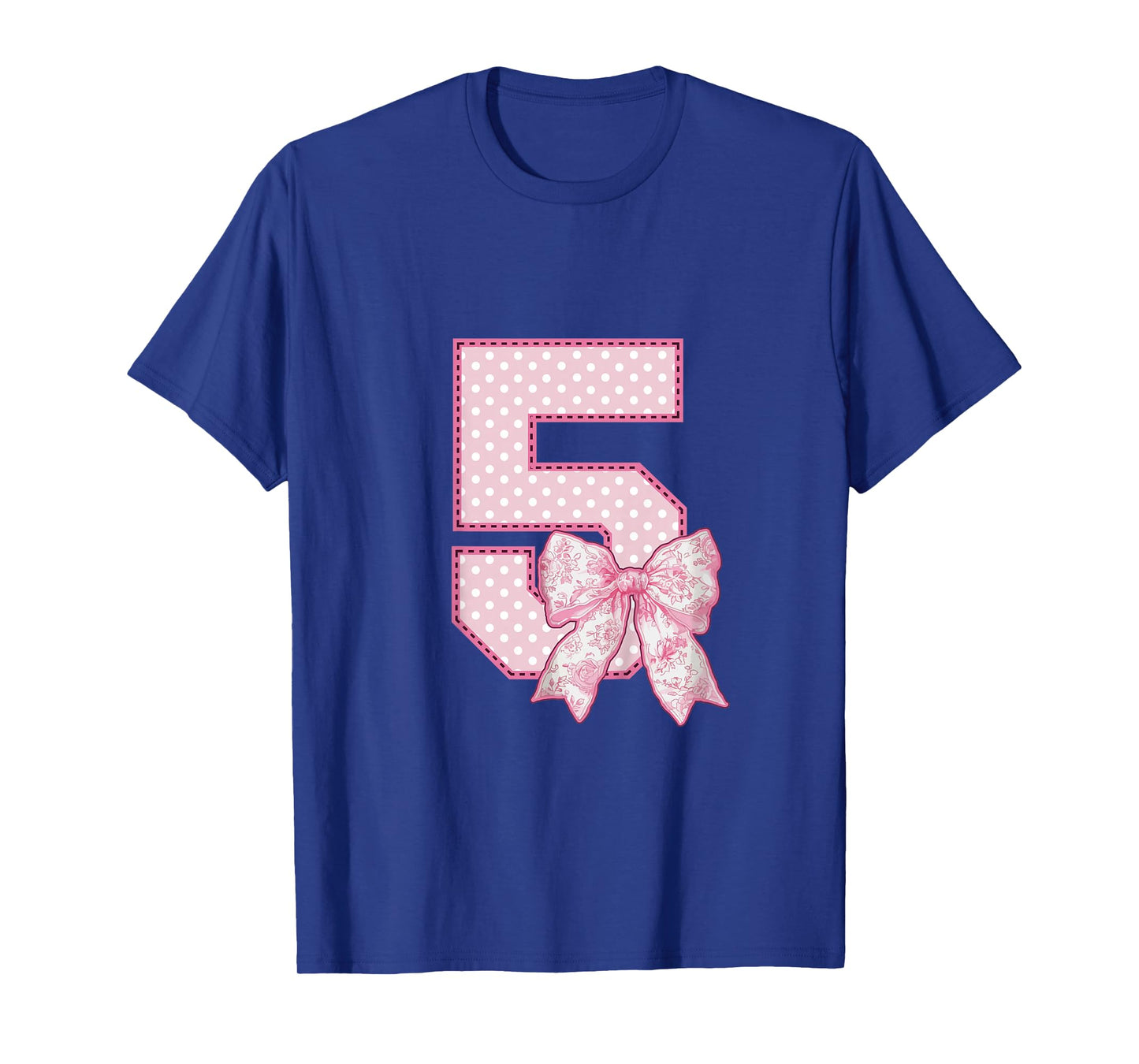 Kids 5th Birthday Shirt Girl Coquette Bow Kids Five 5 Year Old T-Shirt
