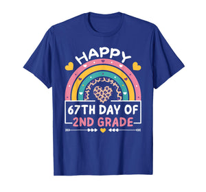 67 Days of School Happy 67th Day of 2nd Grade Teacher T-Shirt