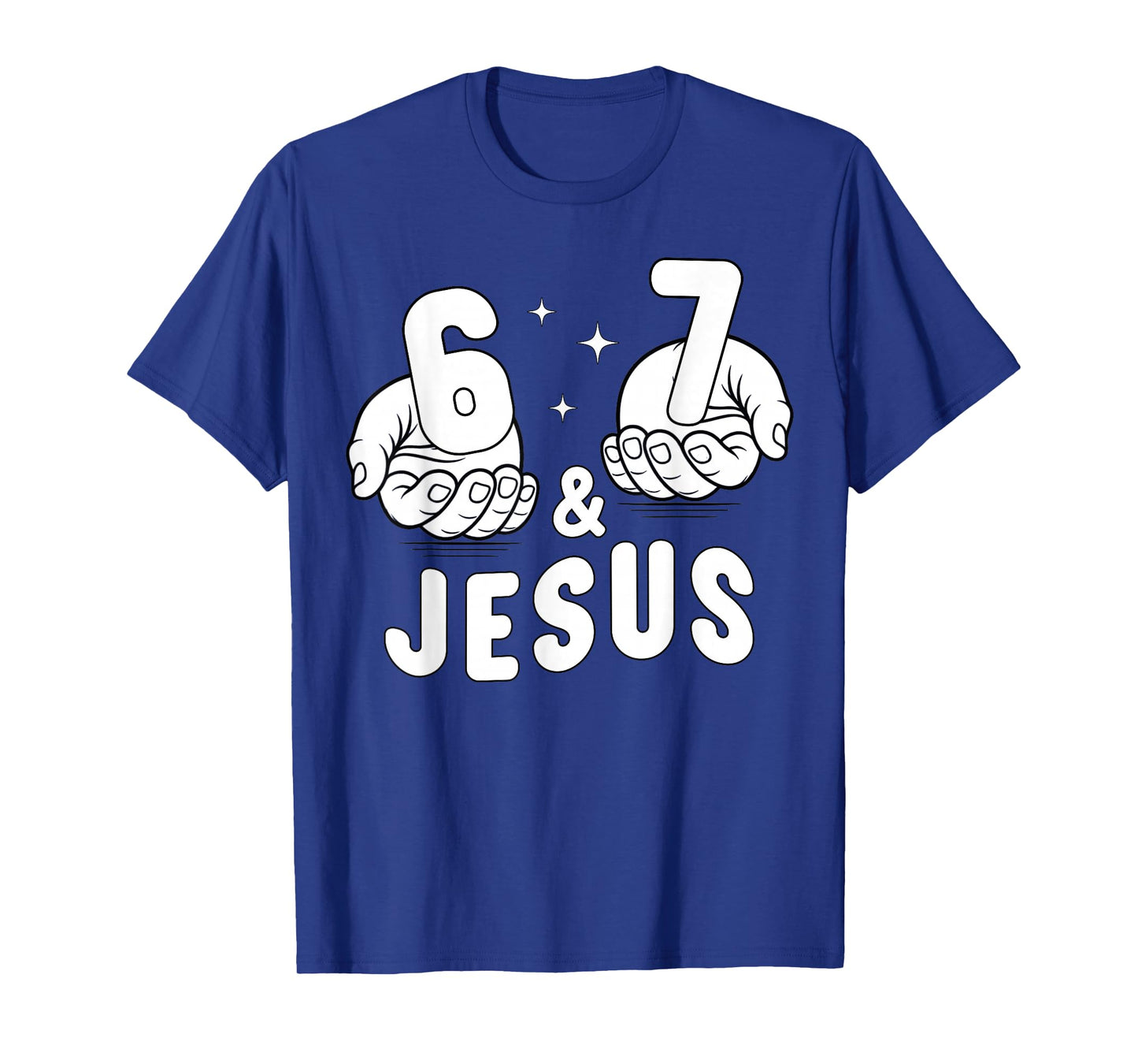 Christian 67 Hands Funny 6 7 Meme for Kids Boys Religious T-Shirt