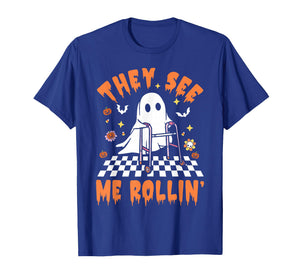 Physical Therapy Halloween They See Me Rolling Spooky PT PTA T-Shirt