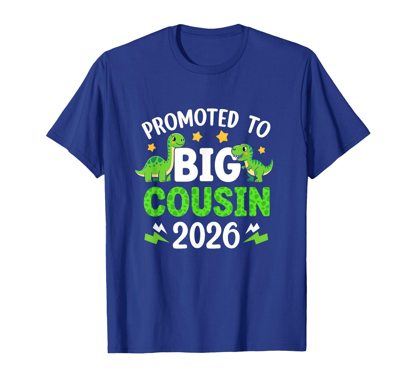 Promoted to Big Cousin 2026 T-Rex Dinosaur Boys T-Shirt