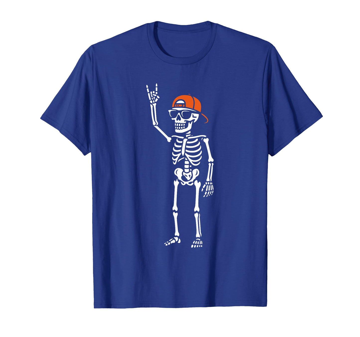 Skeleton Rock Music Men Women Kids Funny Halloween T-Shirt