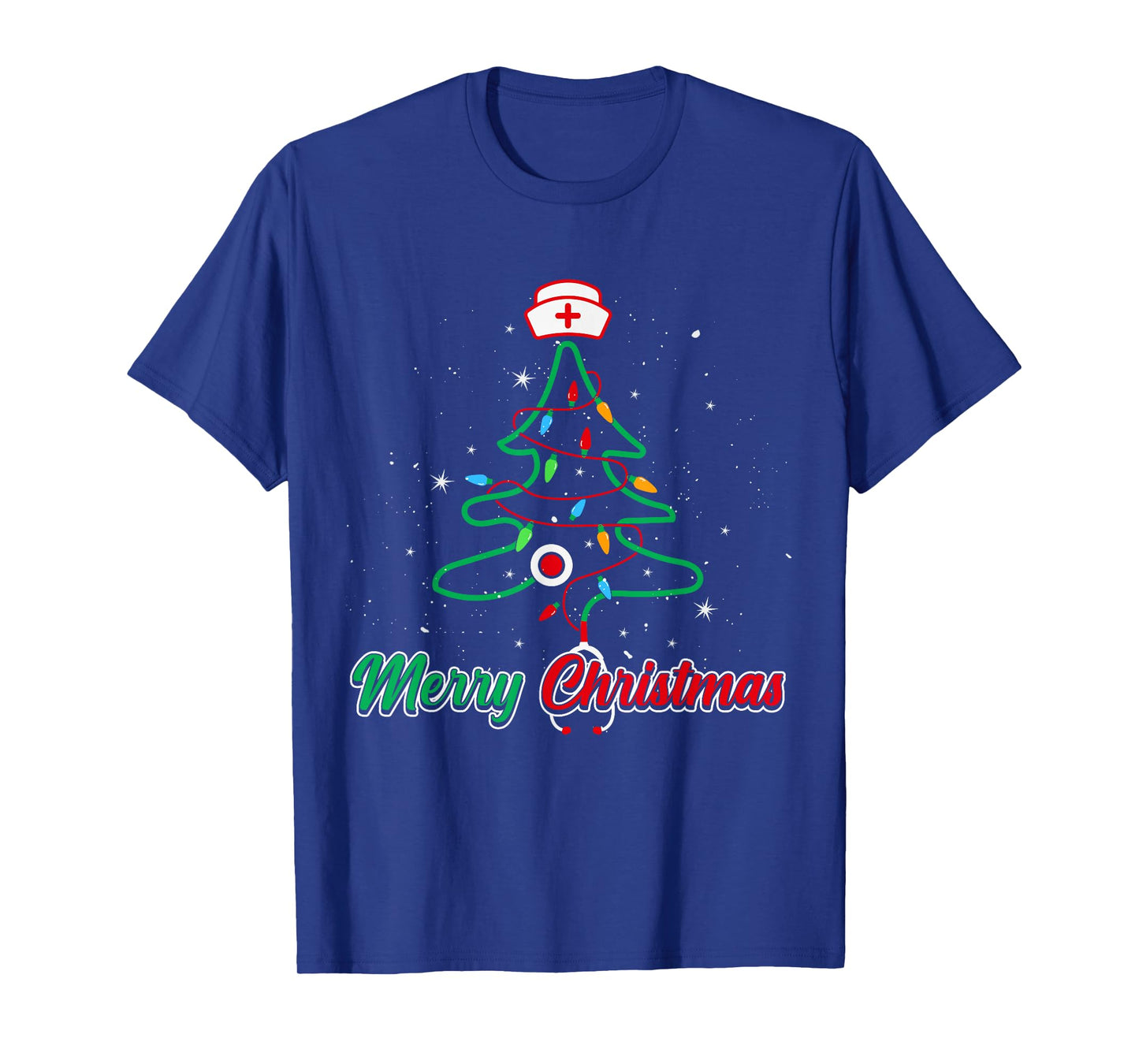 Nurse Christmas Tree Shirt Stethoscope Nursing NICU RN LPN T-Shirt