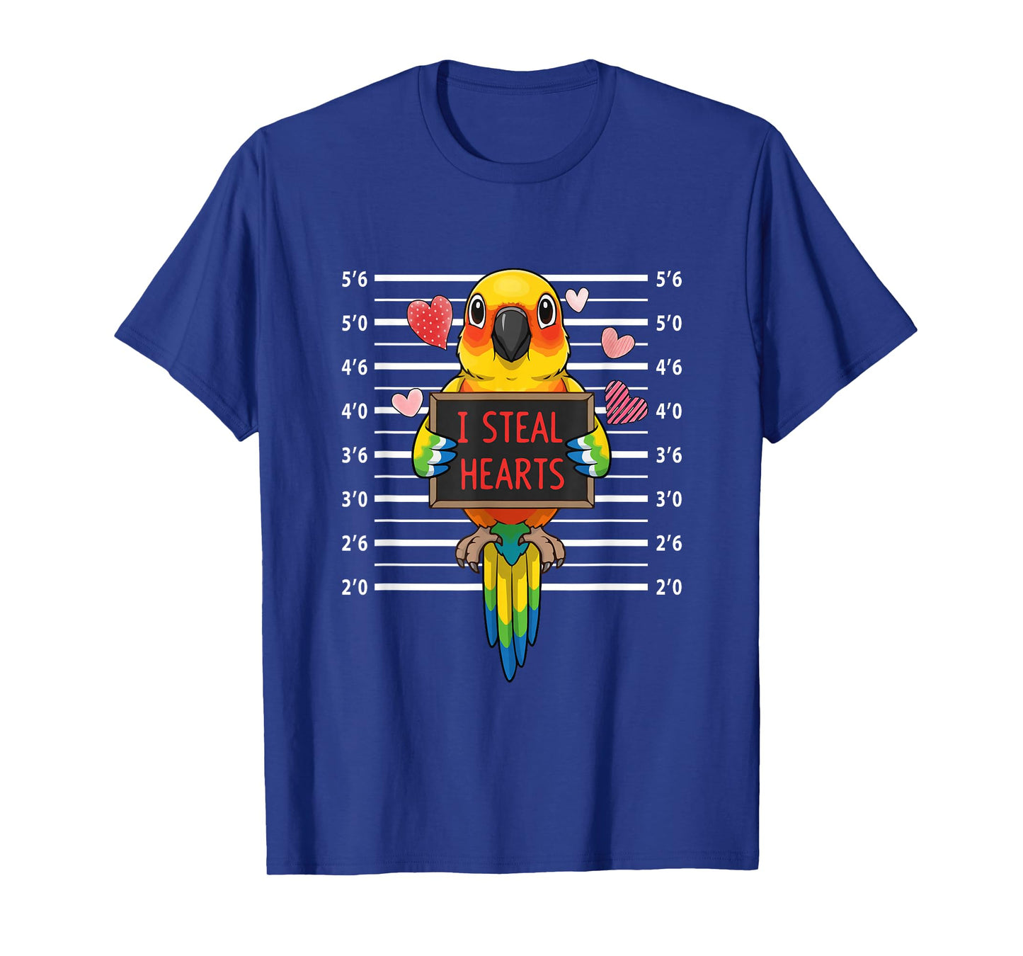 I Steal Cute Hearts Valentine's Day Sun Conure Bird Lover T-Shirt