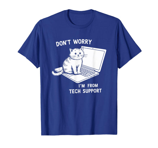 Tech Support Funny Cat T-Shirt