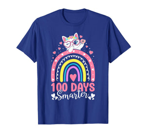 100 Days of School Kids Kitten Cat 100th Day of School Girls T-Shirt