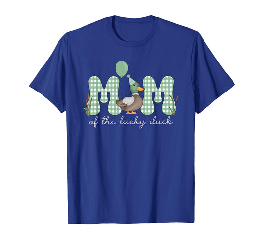 Mom & Dad of The Lucky Duck 1St Birthday Mommy and Me Duck T-Shirt