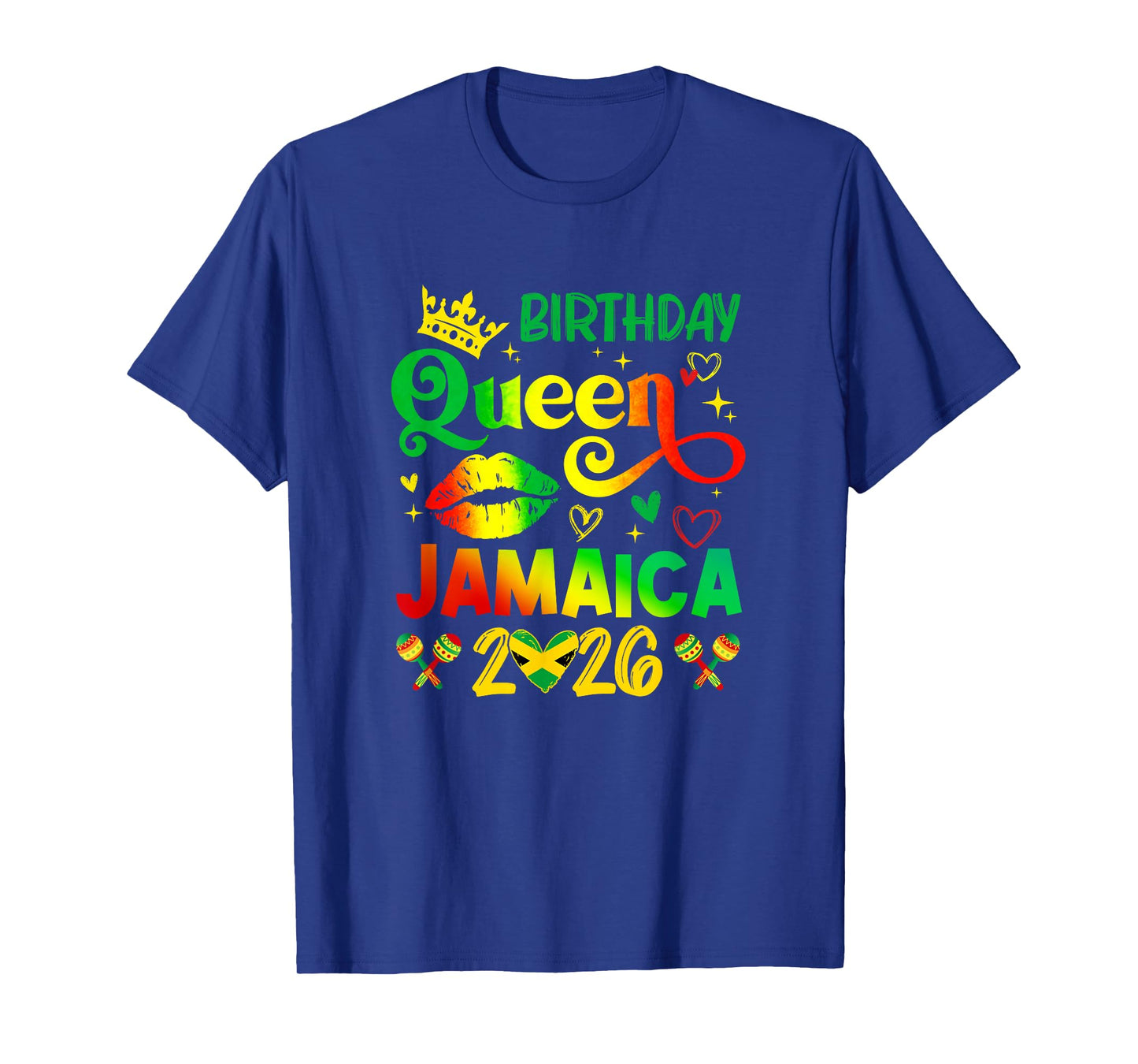 Funny Birthday Queen Jamaica 2026 Birthday Trip Vacation T-Shirt