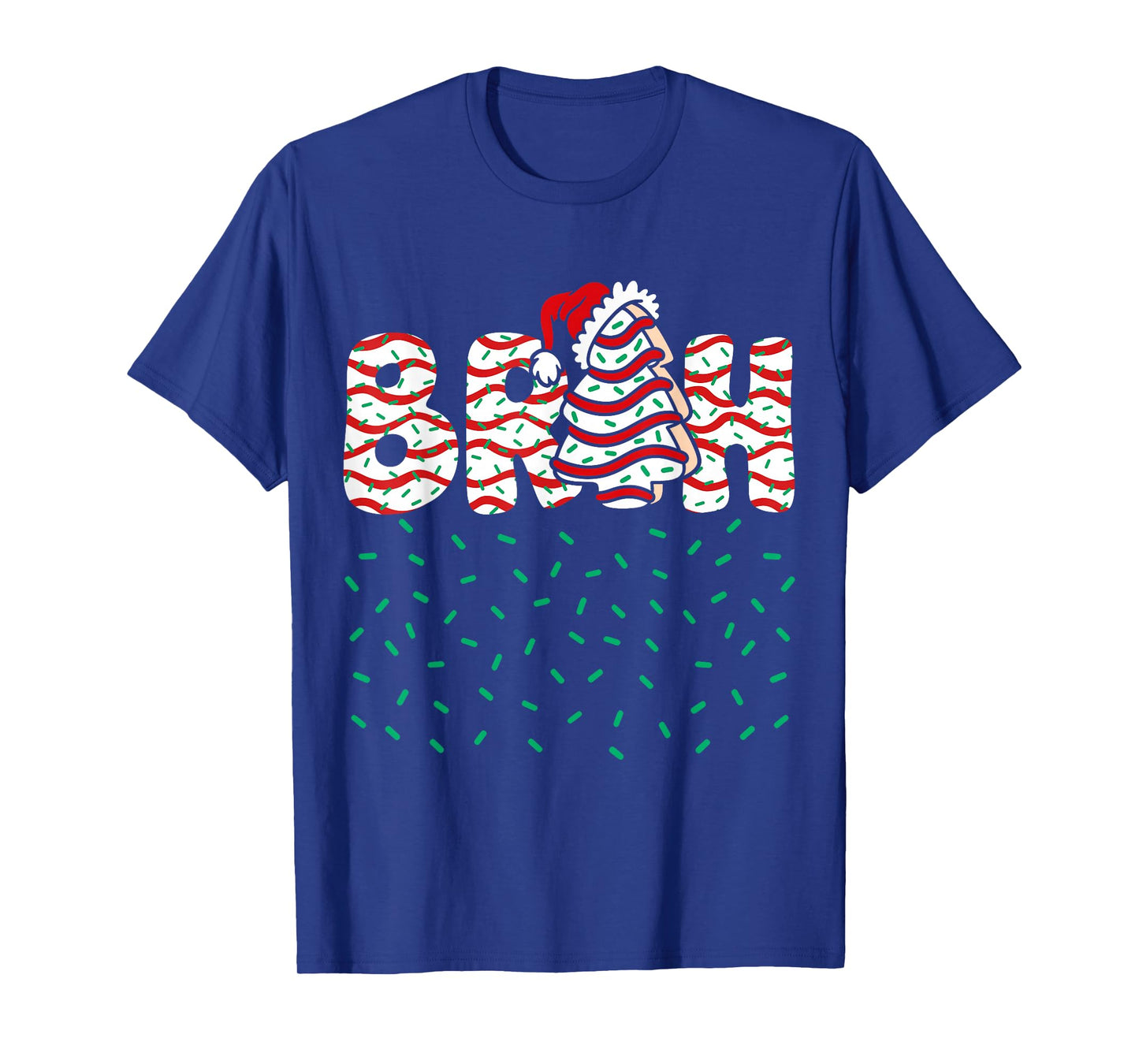 Bruh Christmas Tree Cake Teen Boys Funny Xmas Pajamas T-Shirt