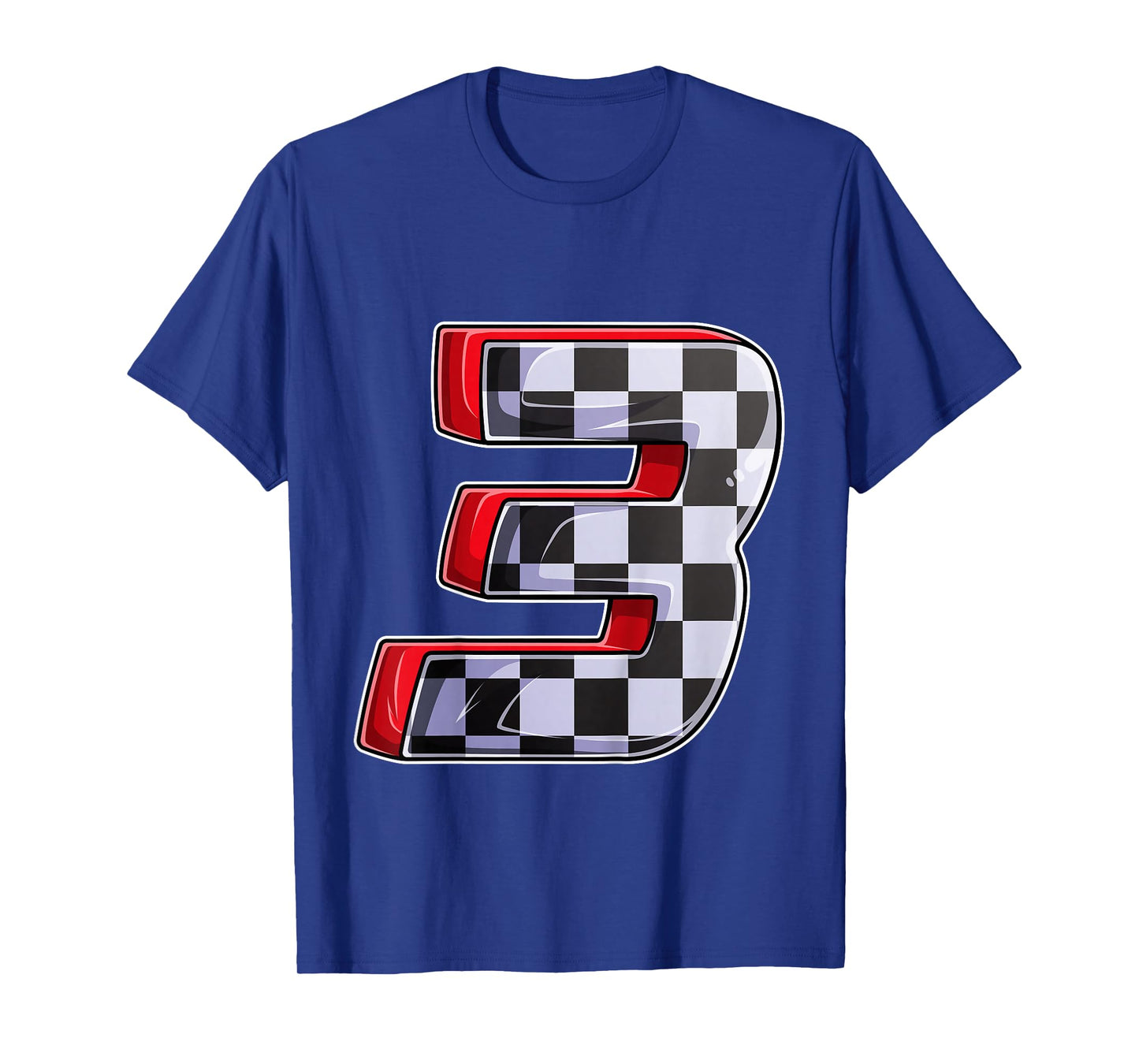Boy Birthday 3 Three Race Car 3rd Birthday Racing Team Flag T-Shirt