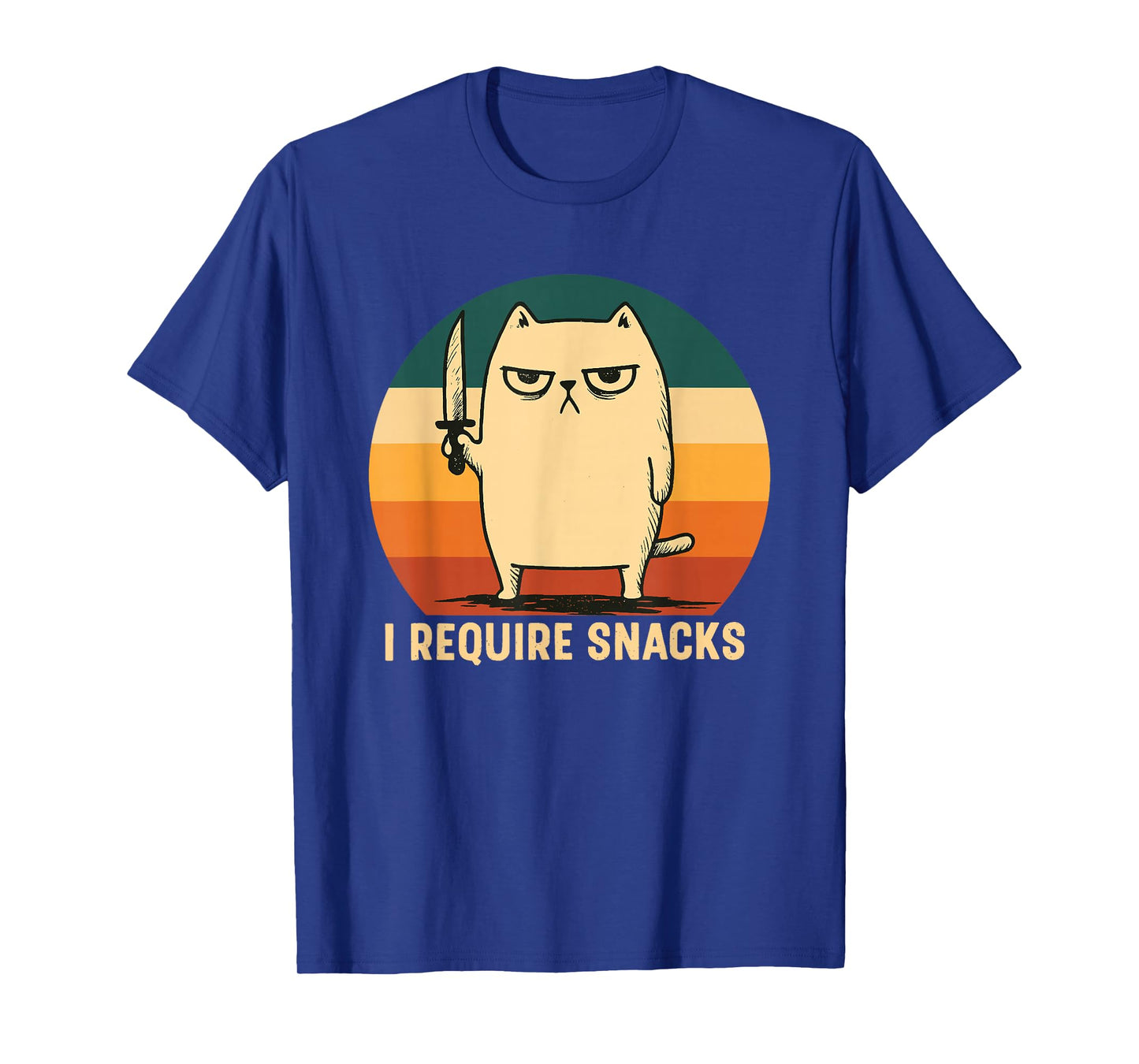 I Require Snacks Design Men Women Kids Funny Cat Meme T-Shirt