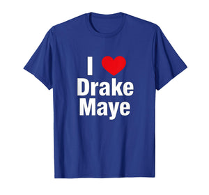 I Love Drake Fan Support Design – Bold Heart Graphic T-Shirt