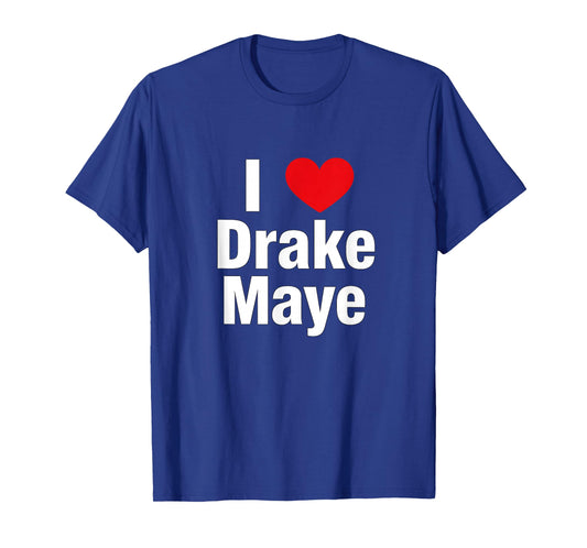 I Love Drake Fan Support Design – Bold Heart Graphic T-Shirt